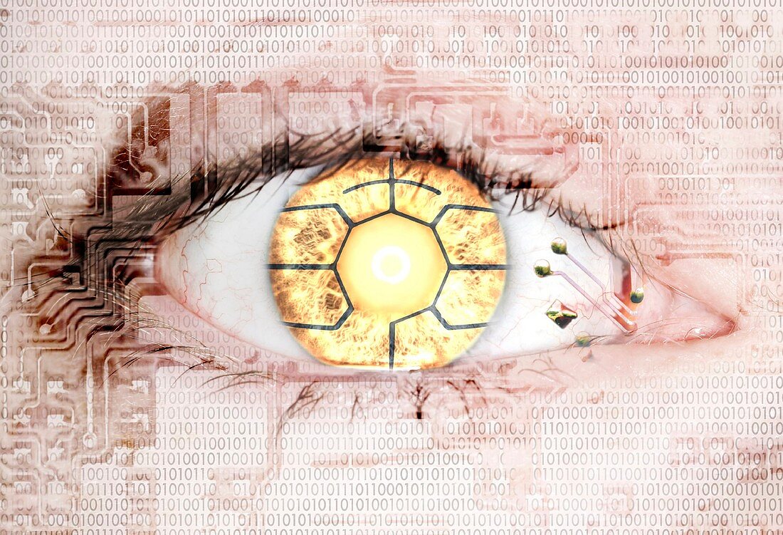 Biometric eye scan,conceptual image