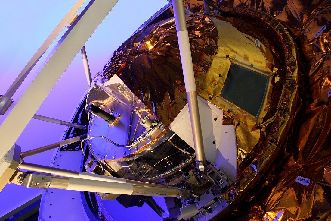 Huygens probe mounted on heat shield