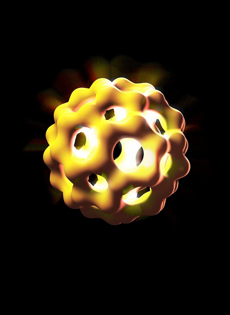 Buckminsterfullerene molecule,artwork