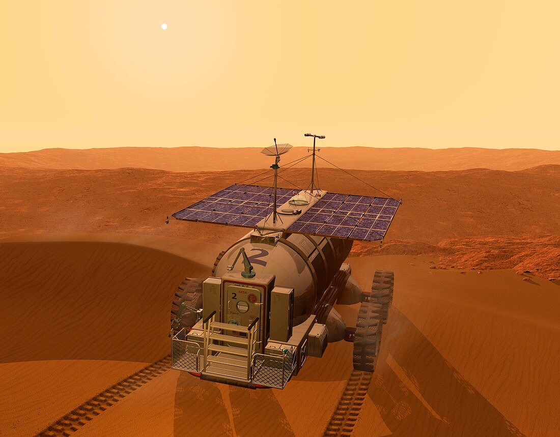 Pressurised Martian rover,artwork