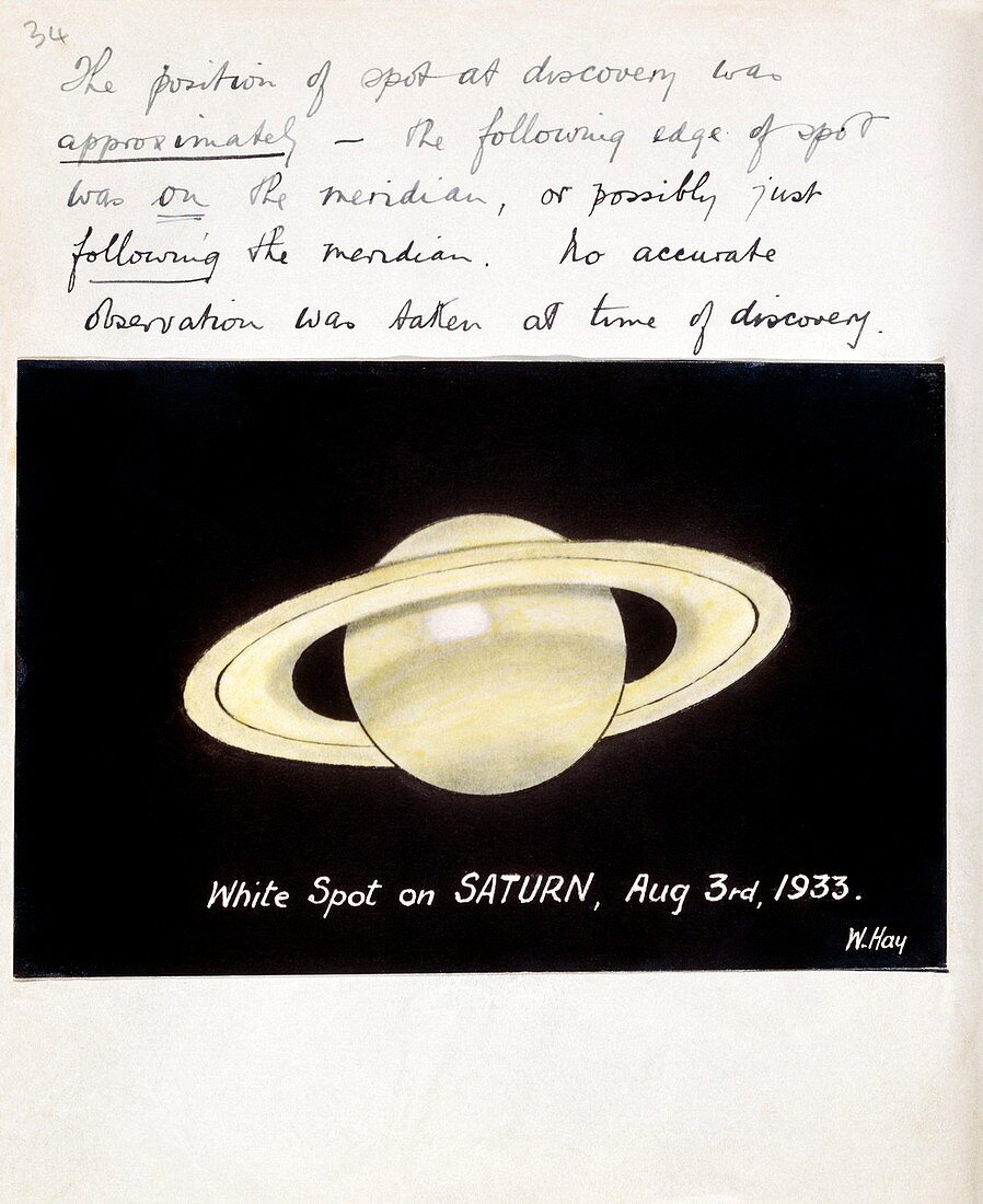Drawing of Saturn,1933