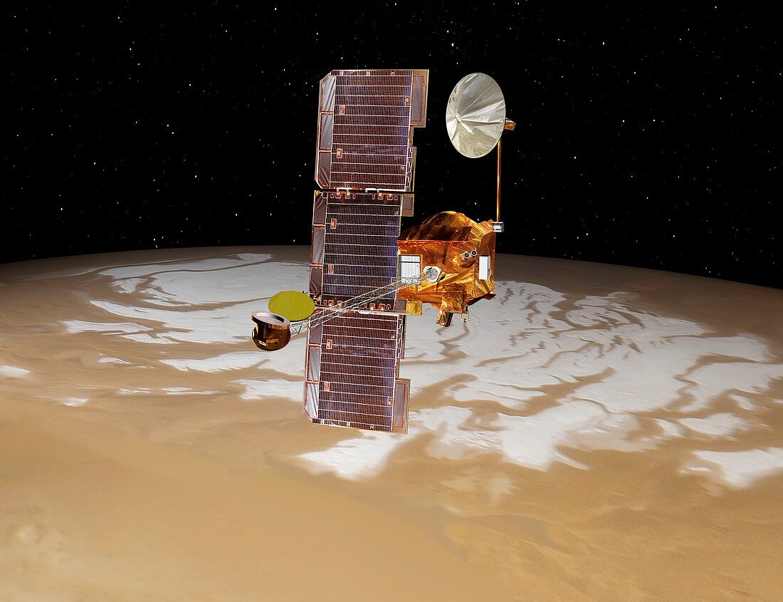 Mars Odyssey spacecraft,artwork