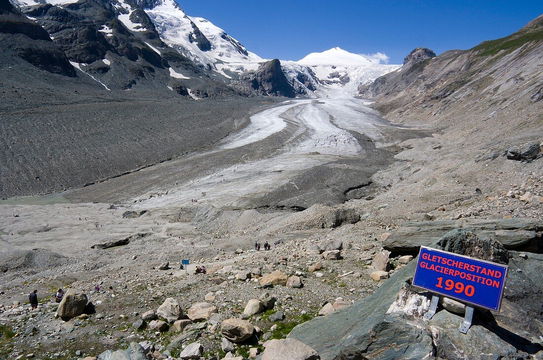 Recession of the Pasterze Glacier