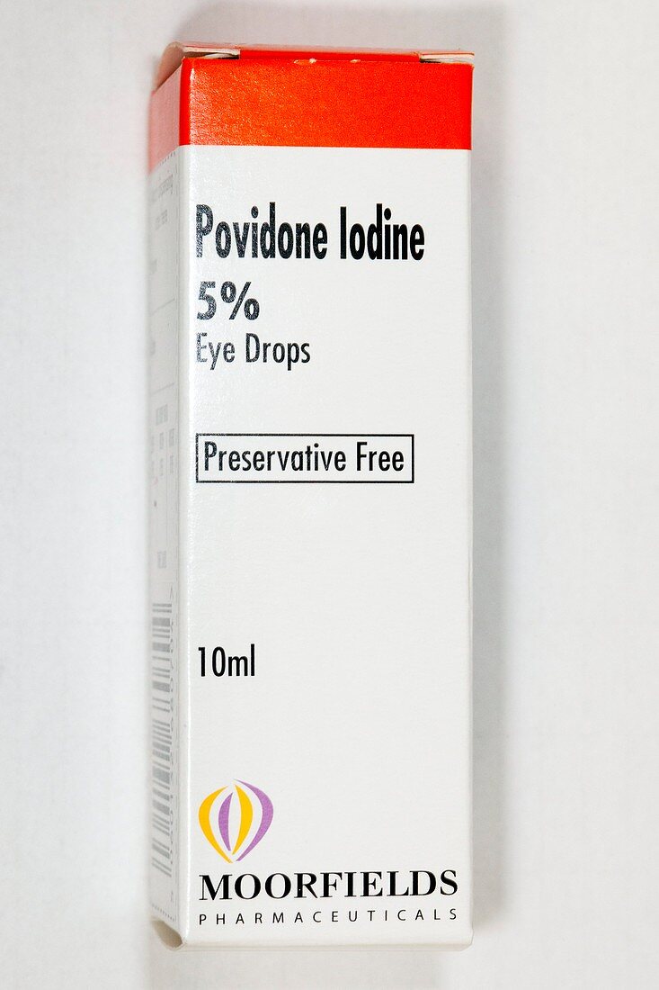 Iodine eye drops
