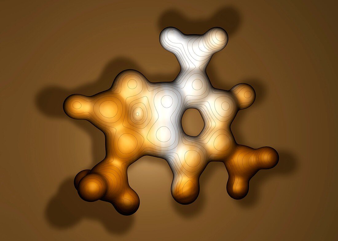 Caffeine molecule,artwork