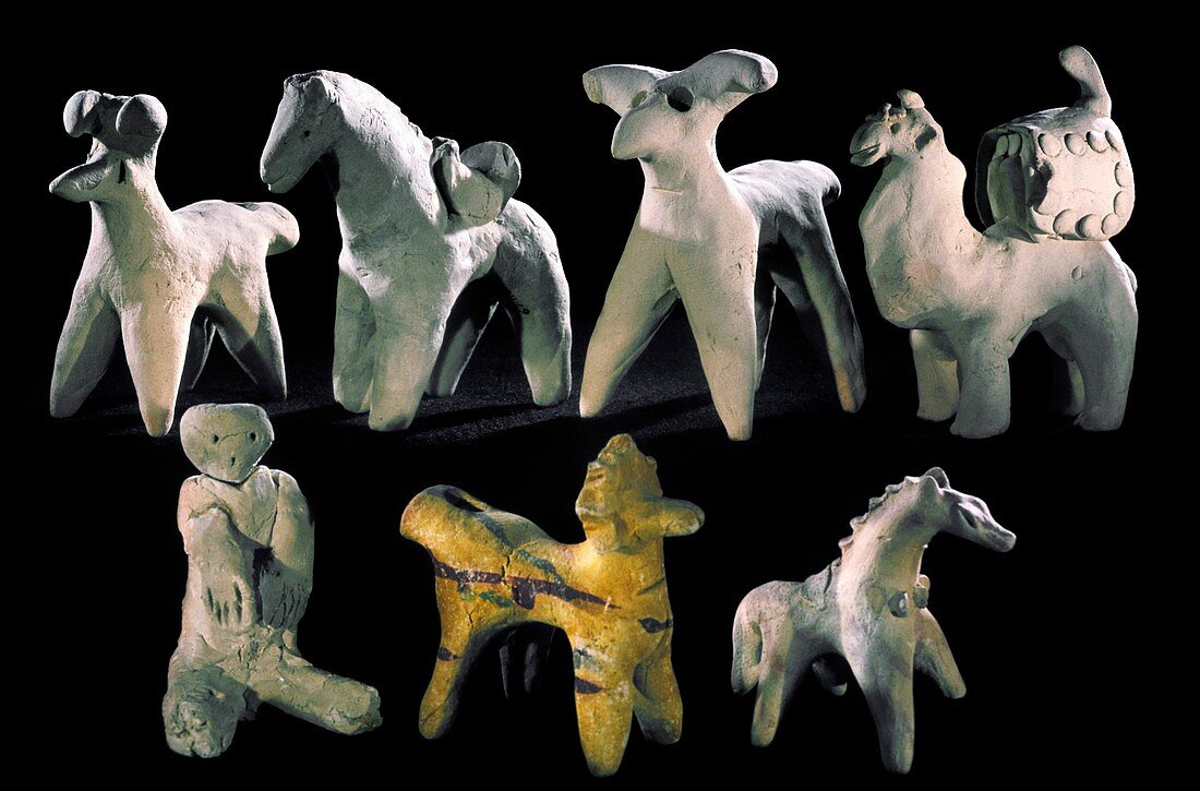 South American animal sculptures