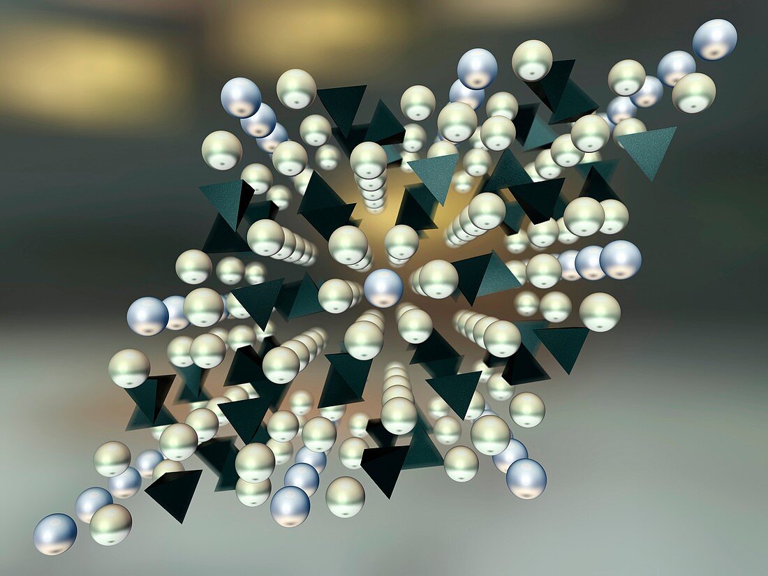 Hydroxyapatite crystal,conceptual image