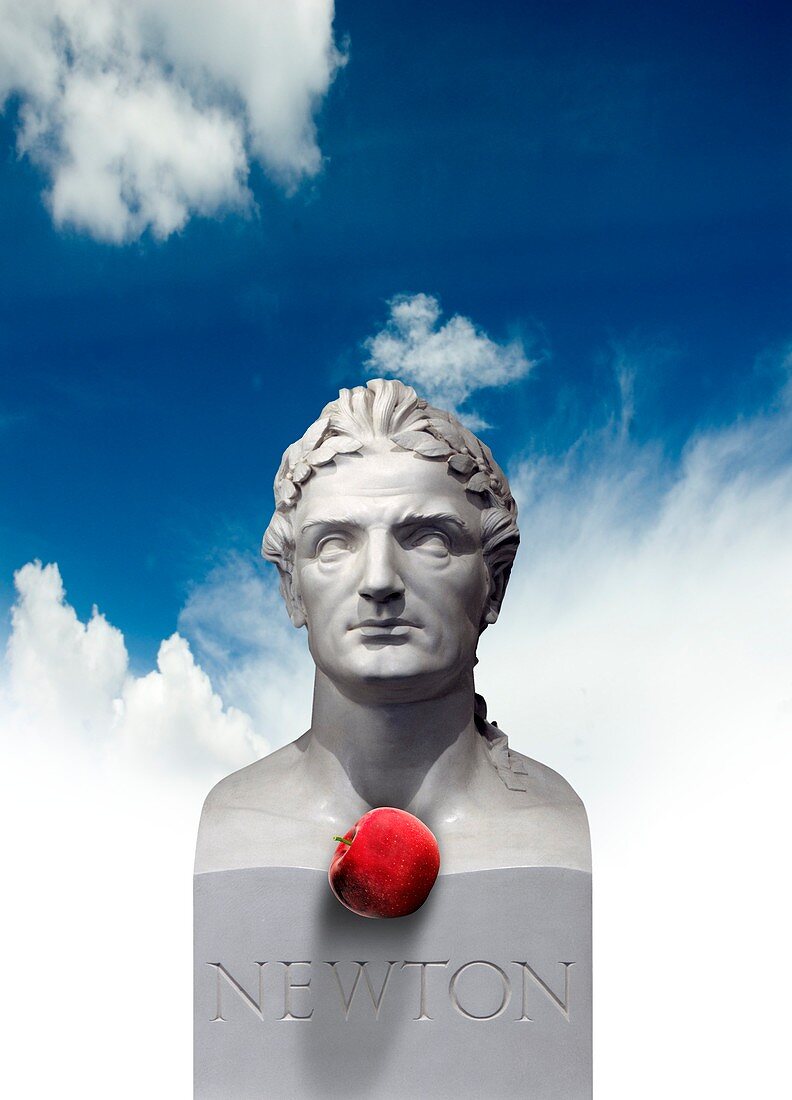 Isaac Newton and the apple,artwork