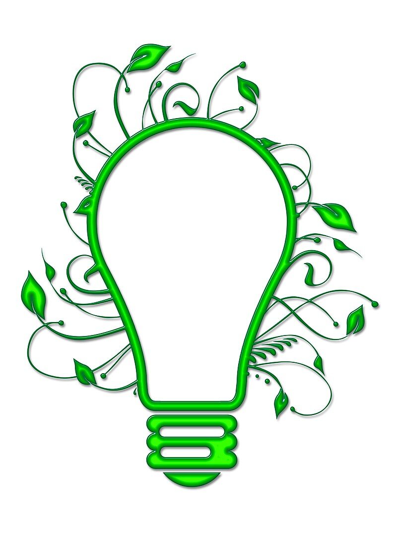 Eco-friendly light bulb,conceptual image