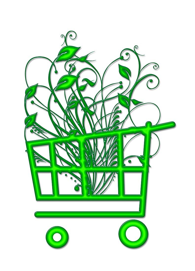 Eco-friendly shopping,conceptual image
