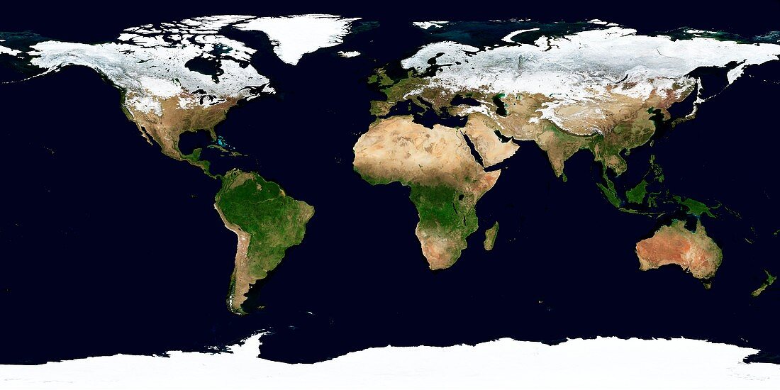 World map,January 2004