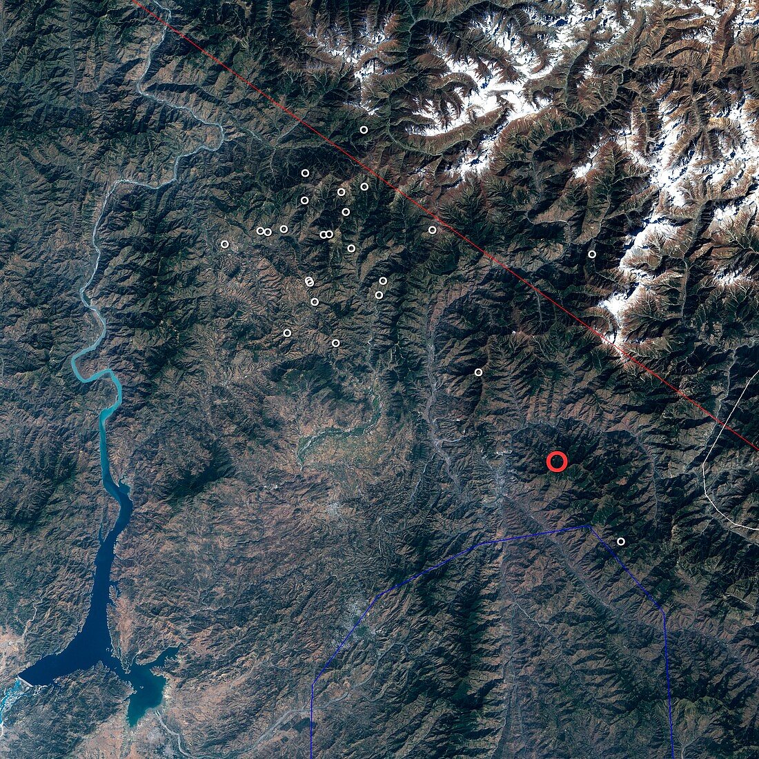 2005 Kashmir earthquake,satellite image