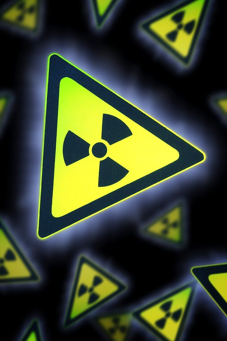 Radiation warning signs,artwork