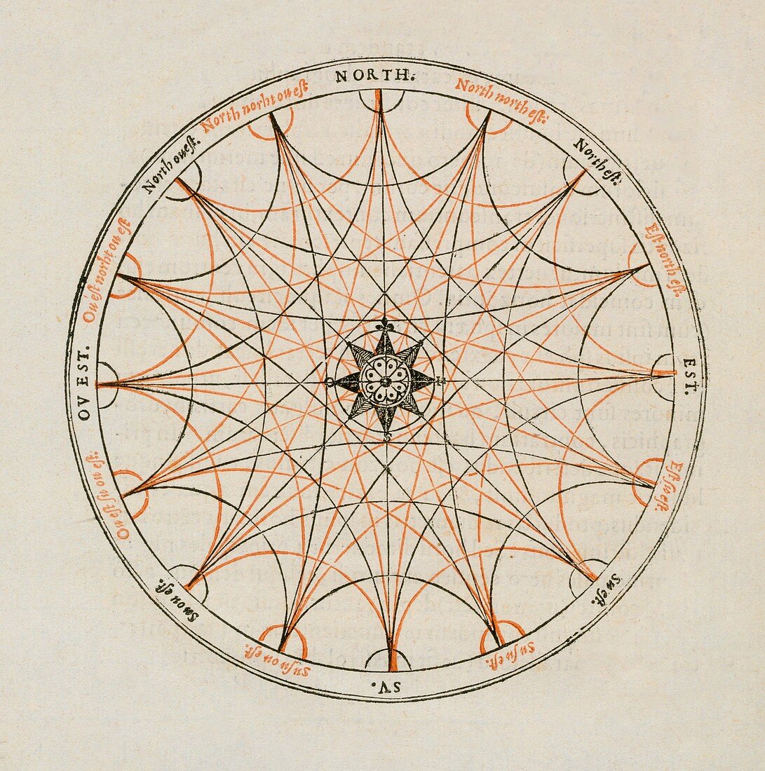 Compass rose,1552 artwork