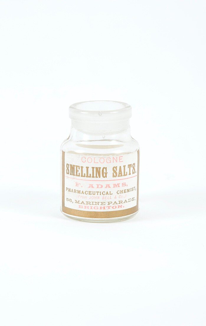 Antique smelling salts bottle