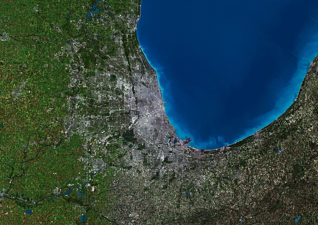Chicago,USA,satellite image