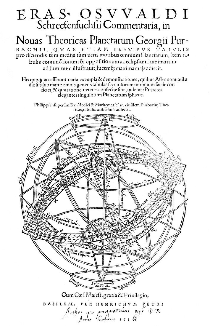 Peurbach's planetary theories,1556