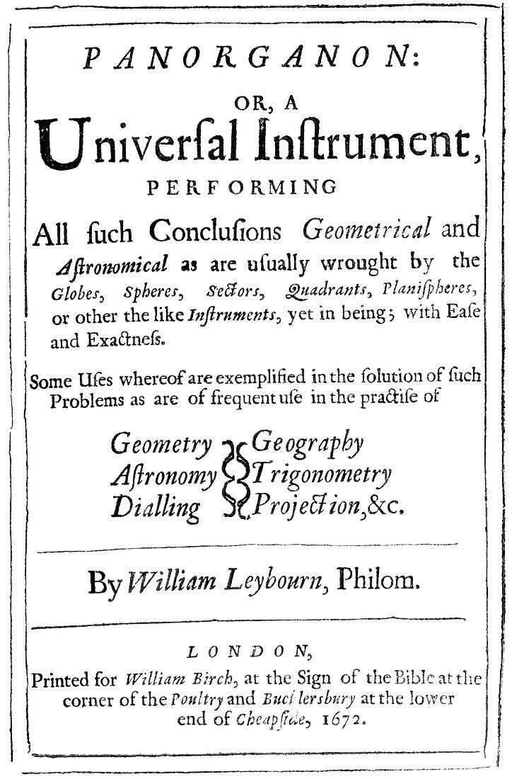 Leybourn's Panorganon manual,1672