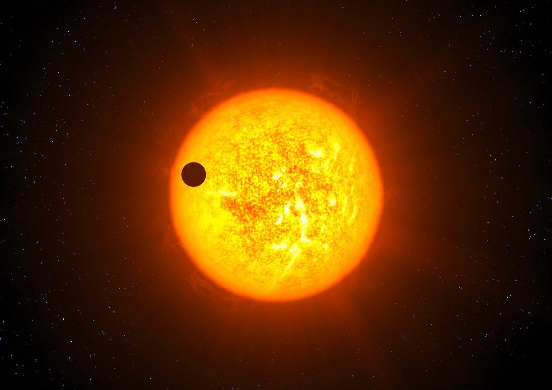 Exoplanet transiting its star