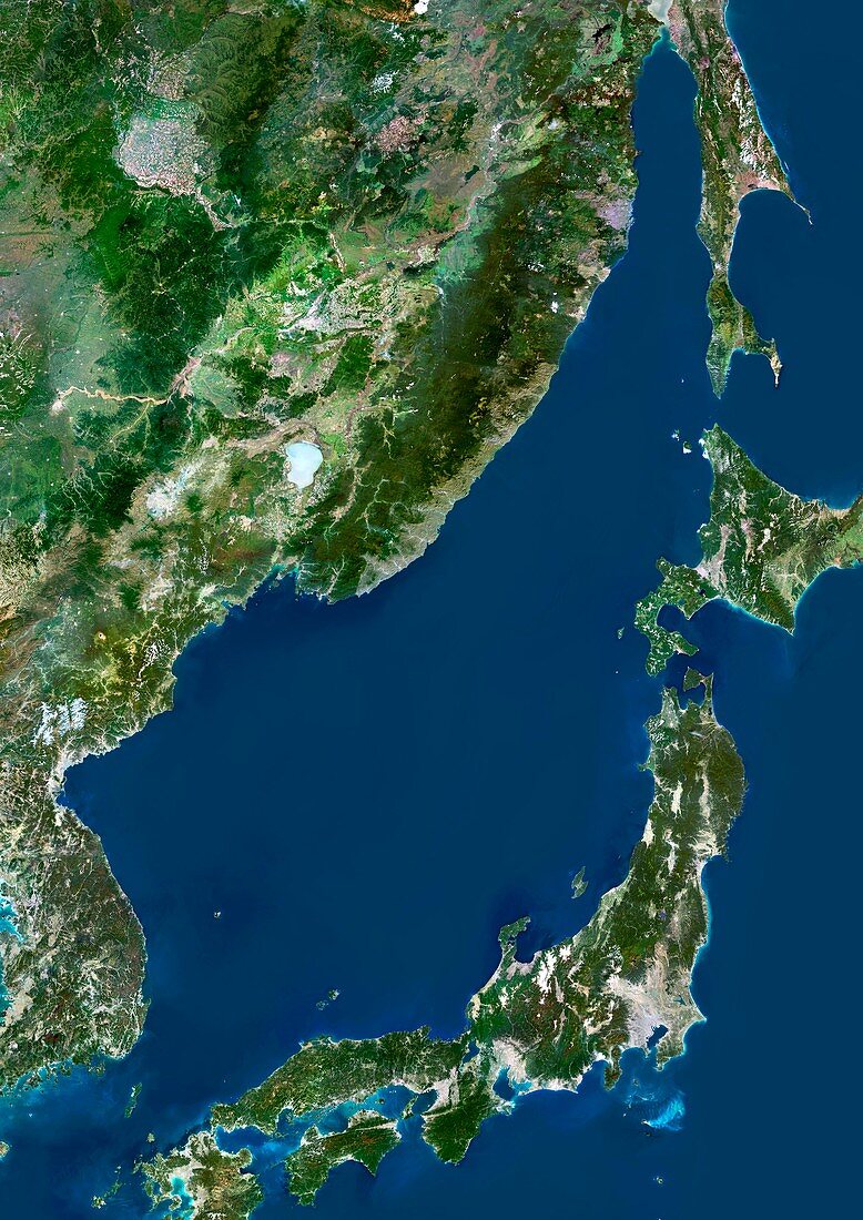 Sea of Japan,satellite image