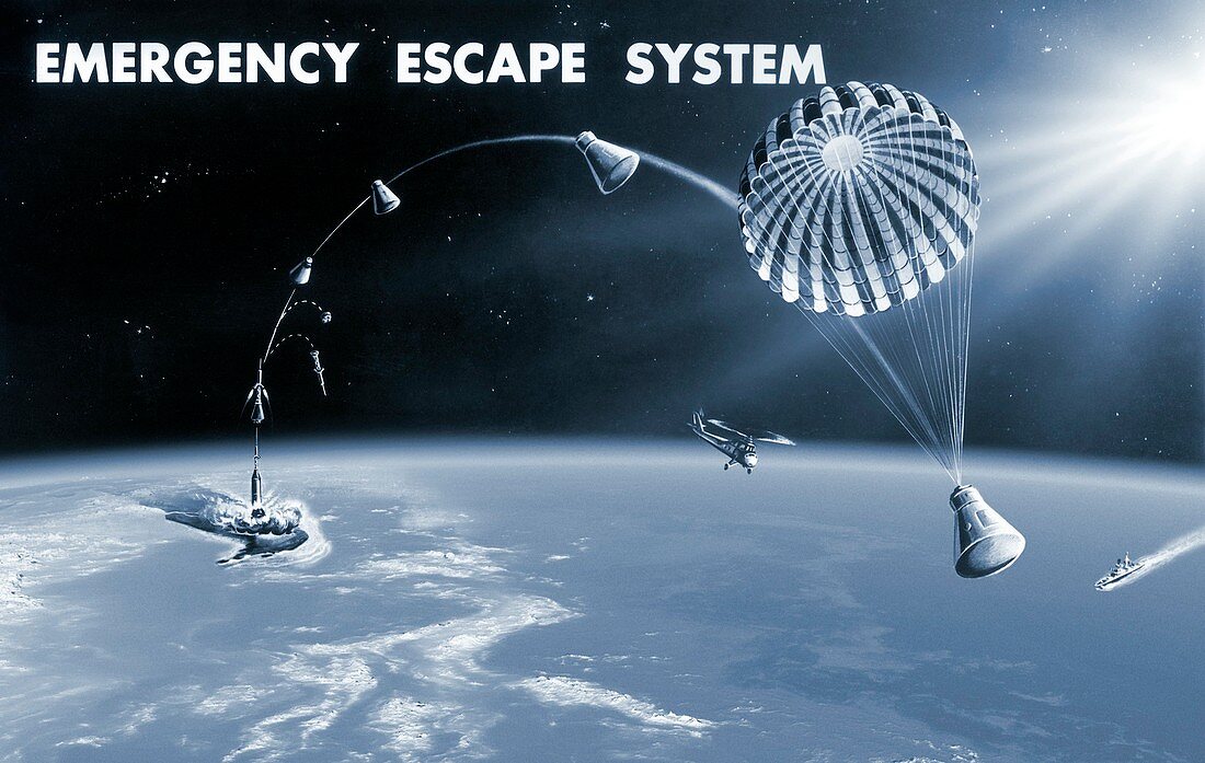 Spacecraft escape system,artwork
