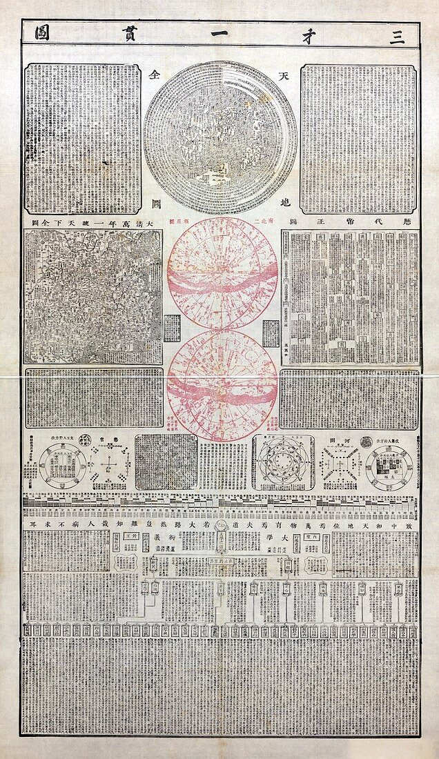 18th Century Chinese wood block print