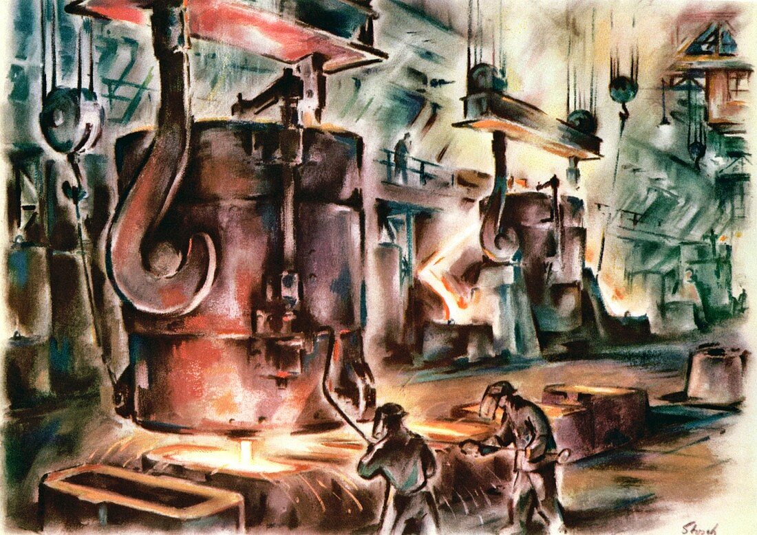 Oberhausen steelworks,artwork