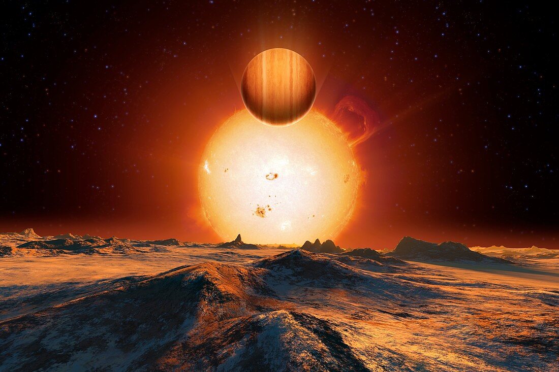 Alien gas giant planet,artwork