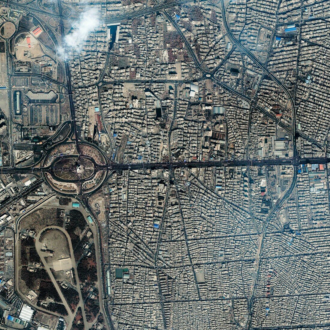 Tehran Freedom Tower,satellite image