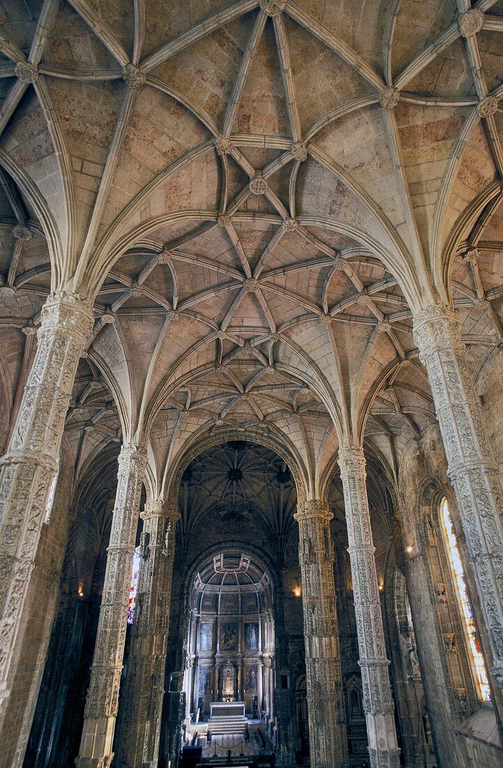 Nave of Jeronimos Monastery,Lisbon