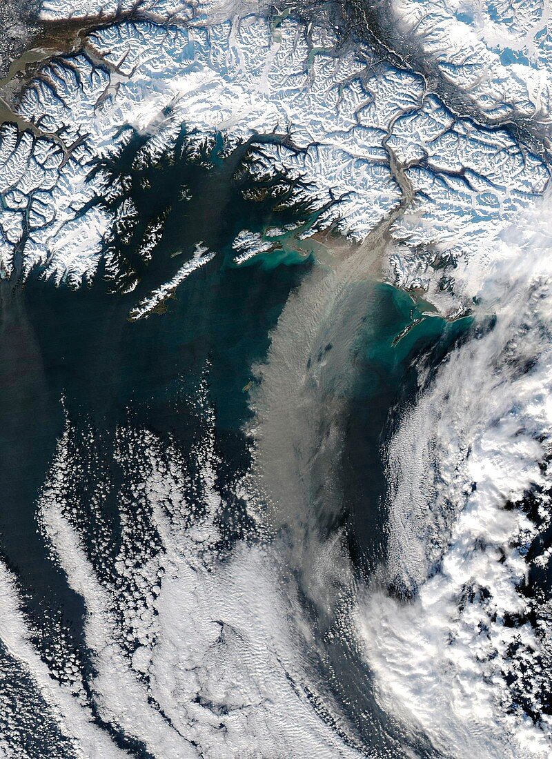 Glacial dust storm,Alaska