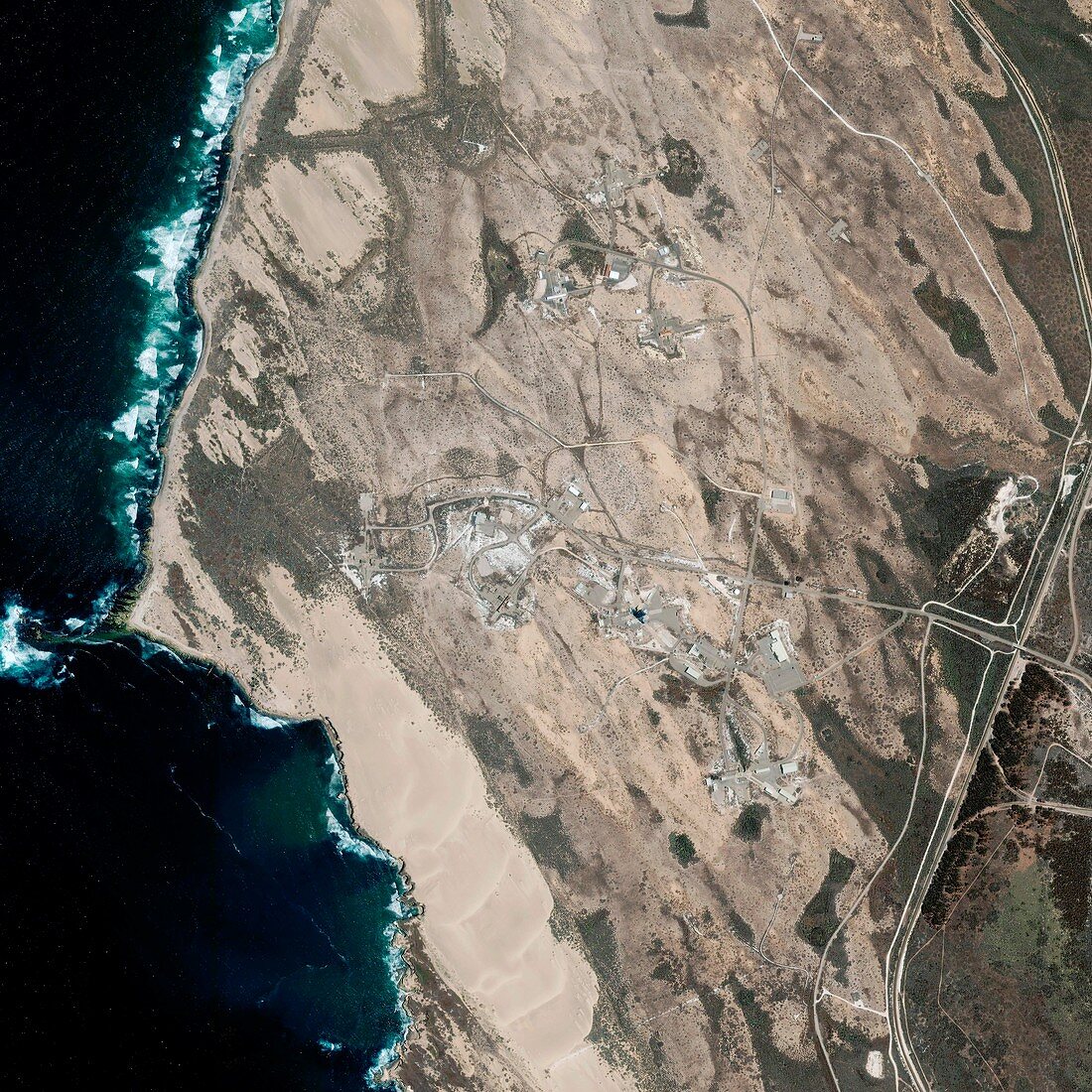 Vandenberg spaceport,satellite image