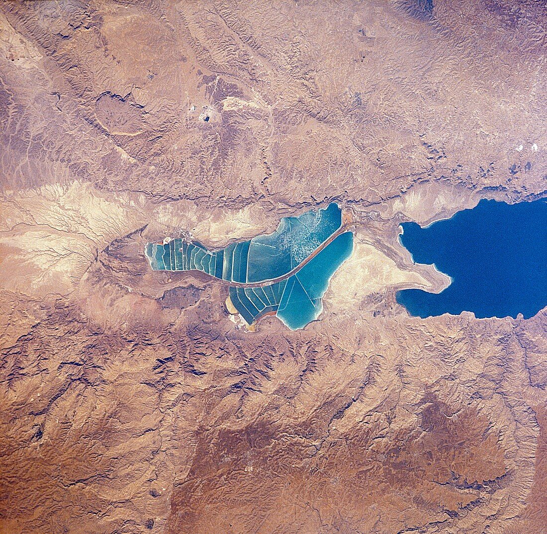 Dead Sea,view from Space Shuttle,1989