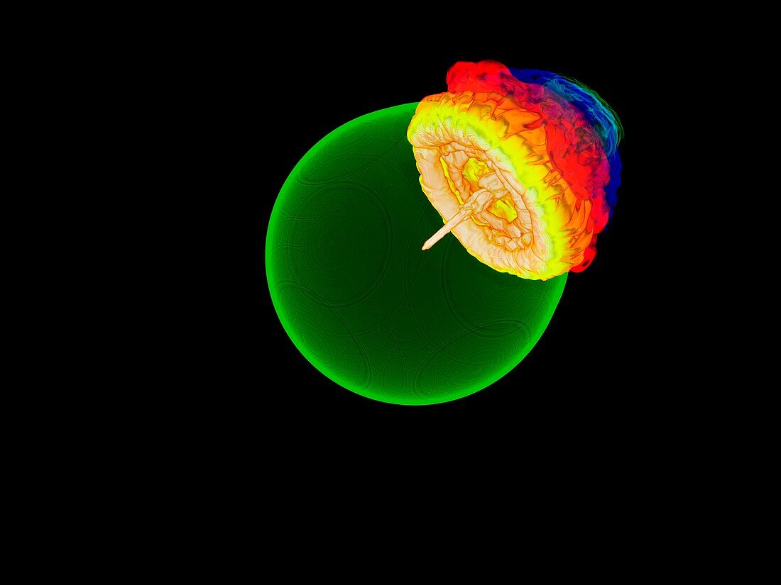Exploding white dwarf,3D simulation