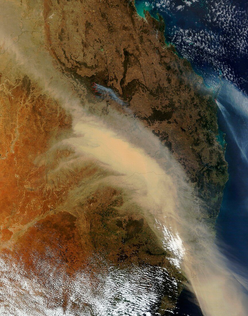 Australian bushfires,satellite image
