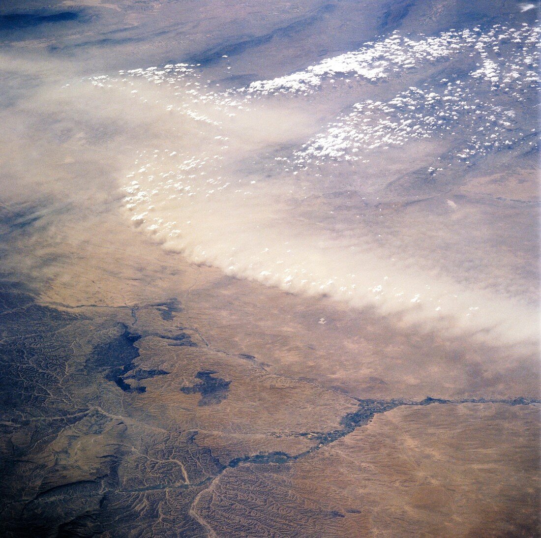 Afghan dust storms,space shuttle image