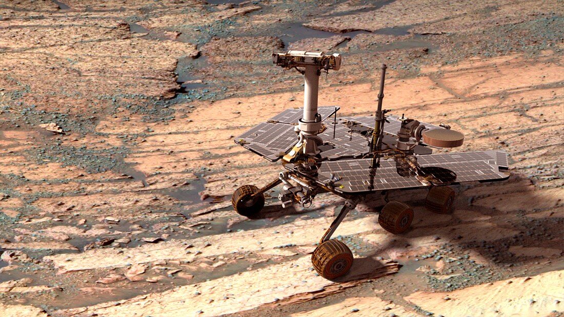 Mars Opportunity rover,composite image