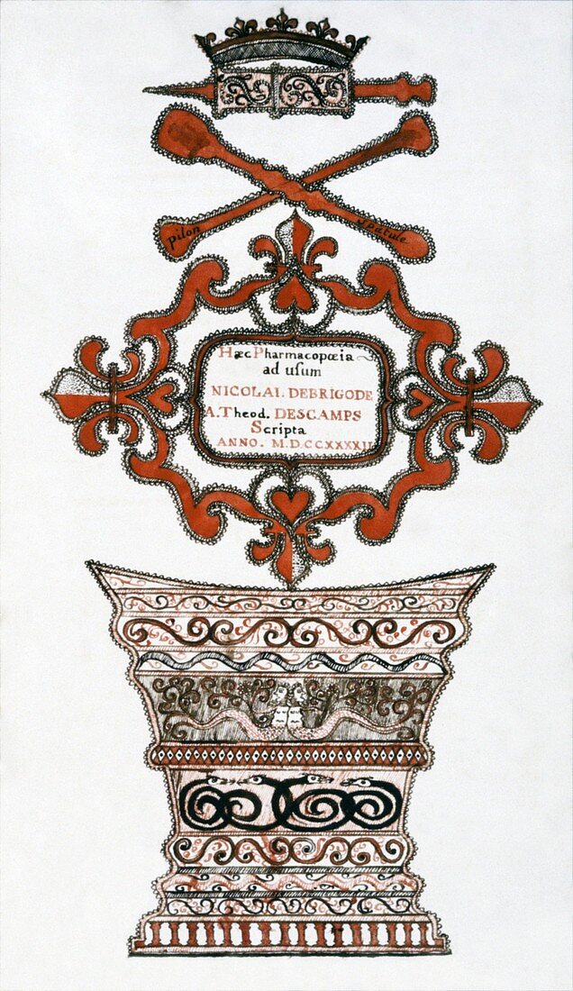 18th century pharmacopoeia,title page