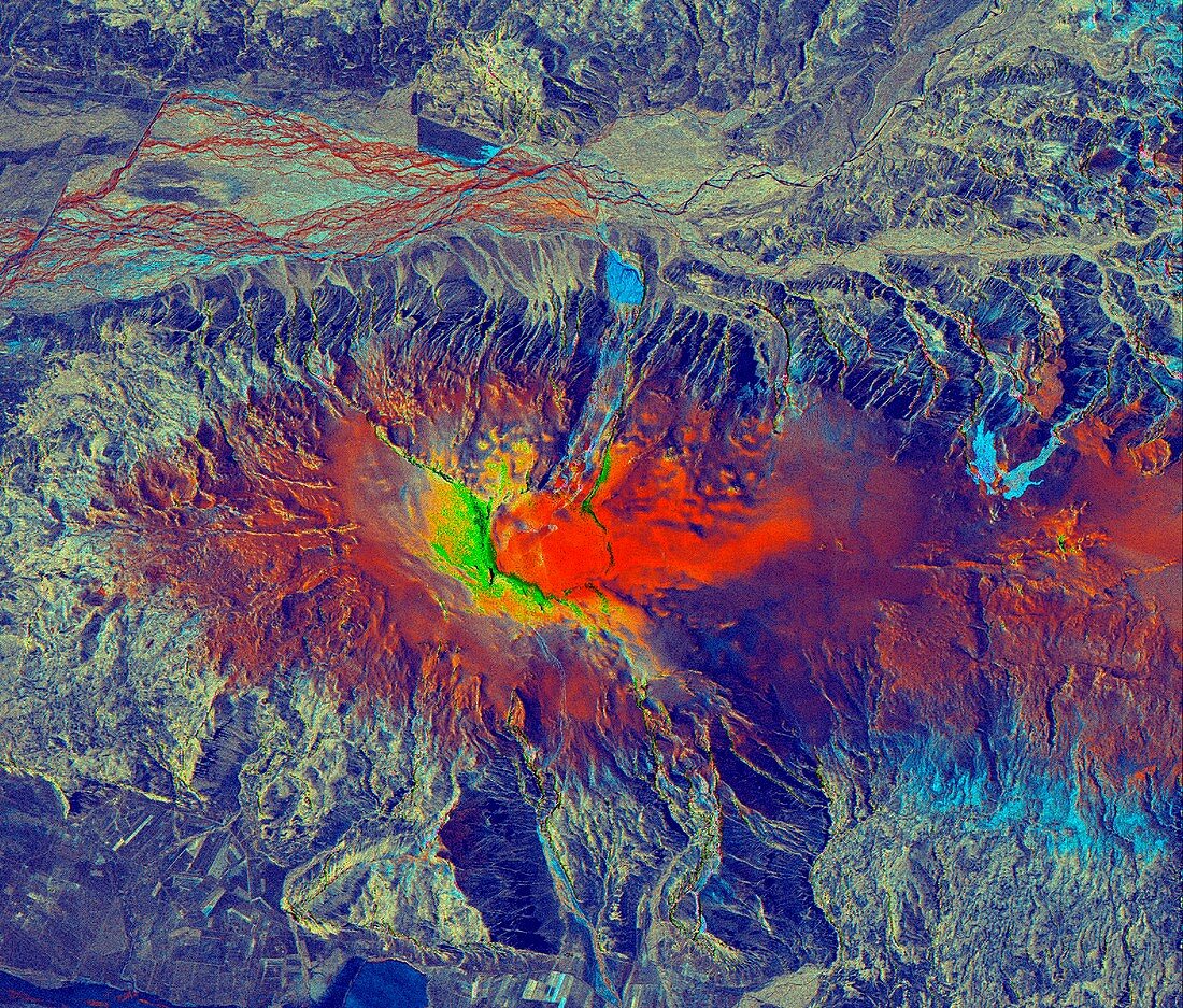 Eyjafjallajokull volcano,satellite image