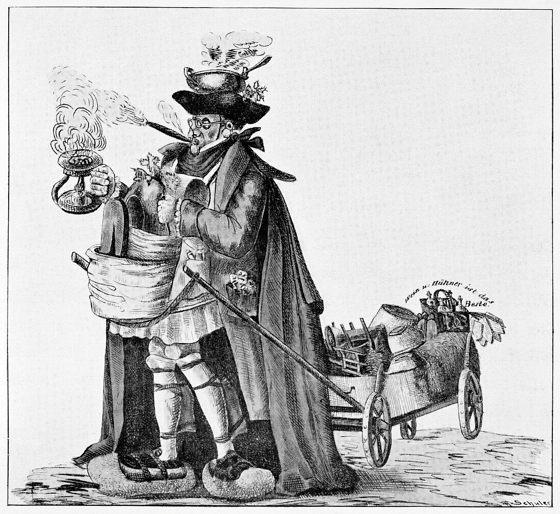 Cholera prevention,satirical artwork