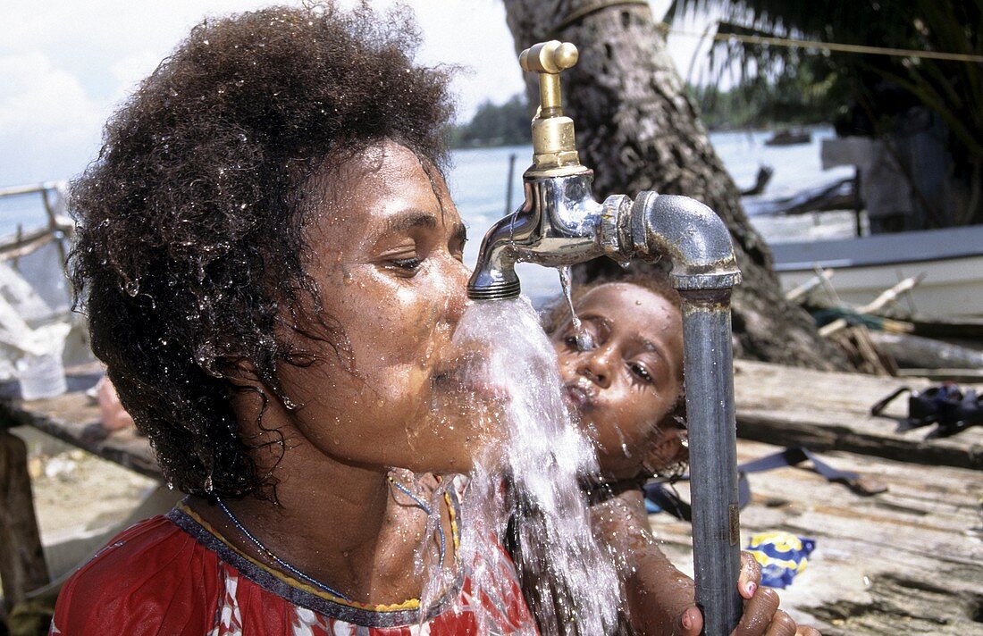 Village water standpipe,Papua New Guinea