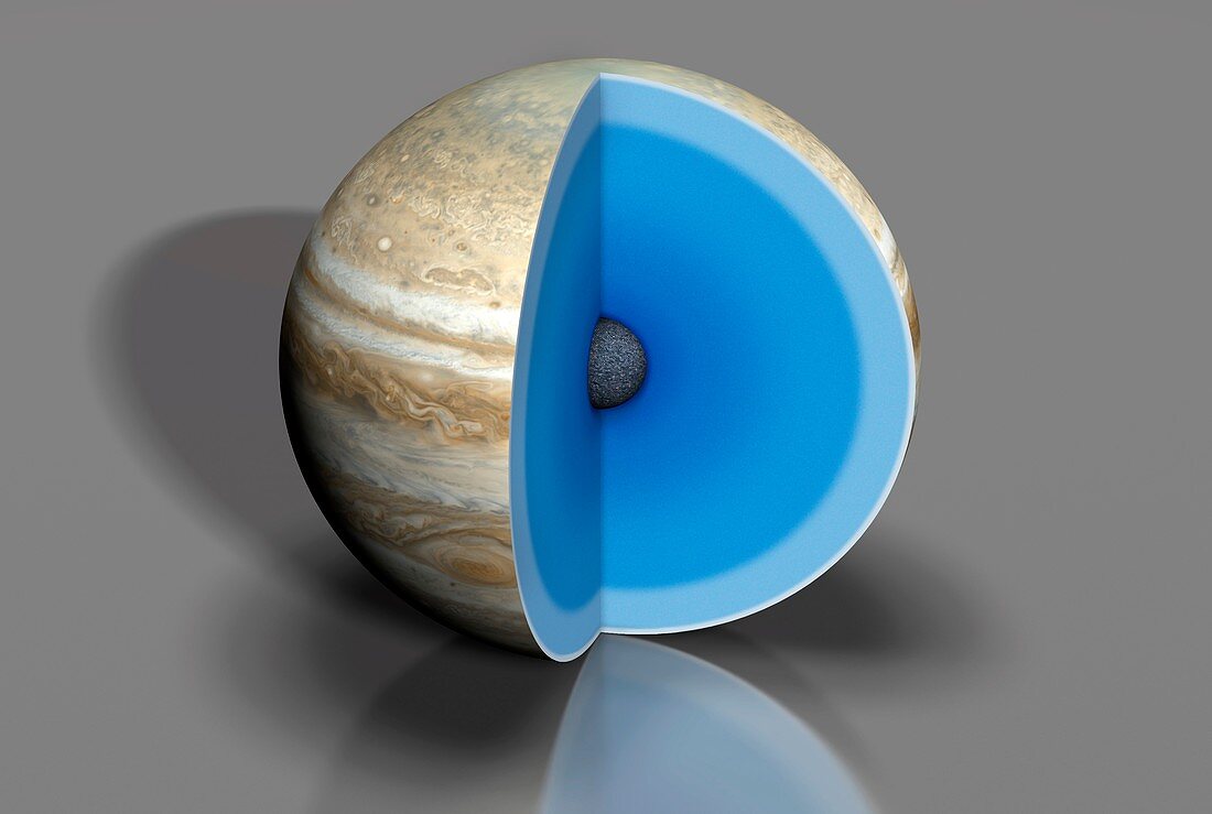 11595866 Diagram Showing Interior Of Jupiter 
