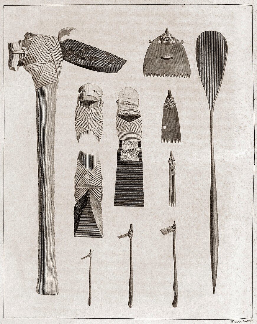 Polynesian artefacts,18th century