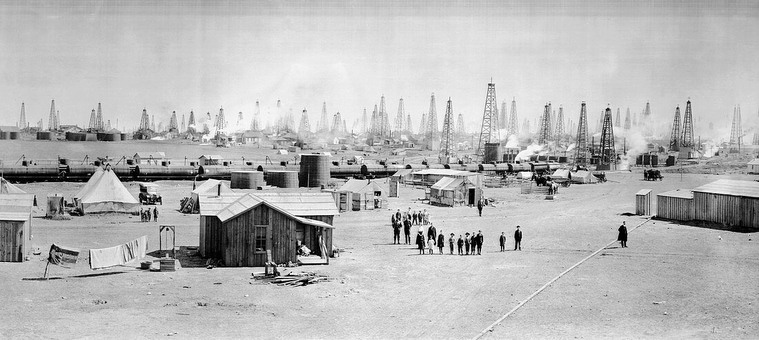Burkburnett oil field,historical image