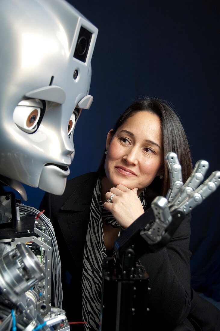 Humanoid social robot interacting