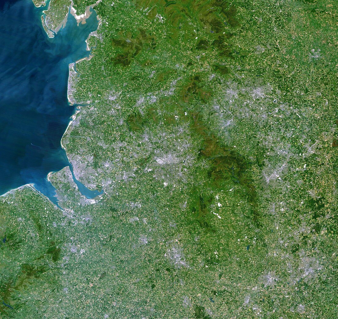 Greater Manchester,satellite image