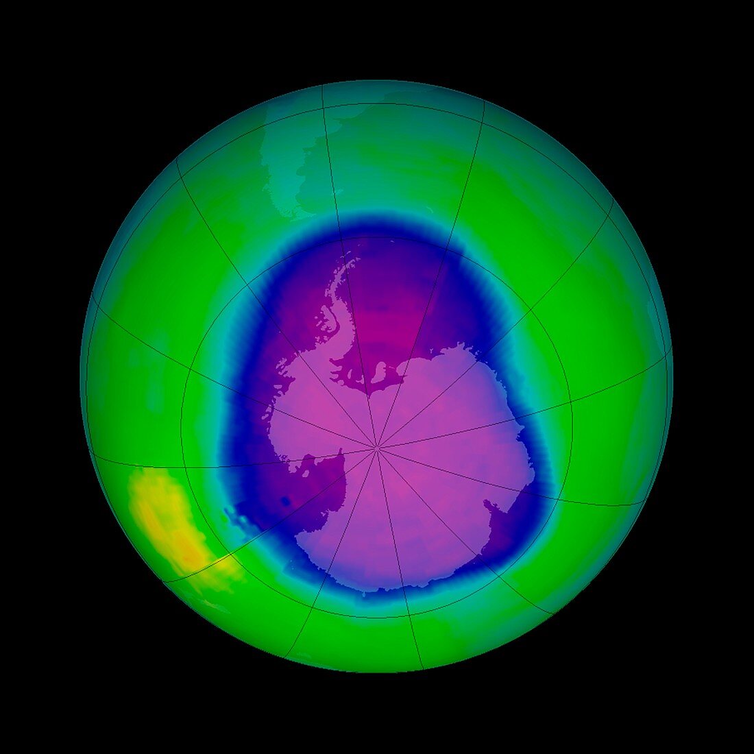 Antarctic ozone hole,1994
