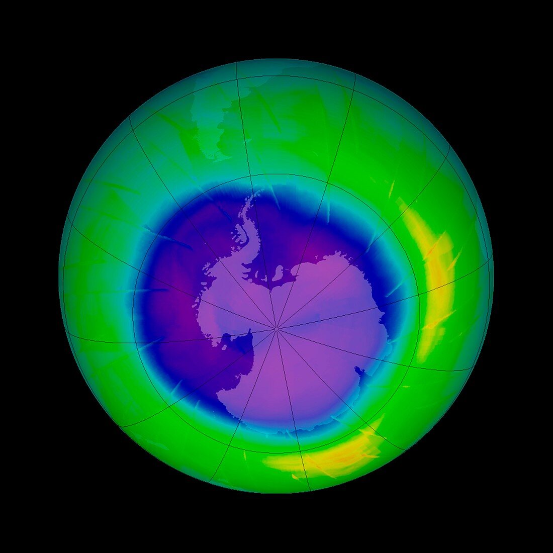 Antarctic ozone hole,2009