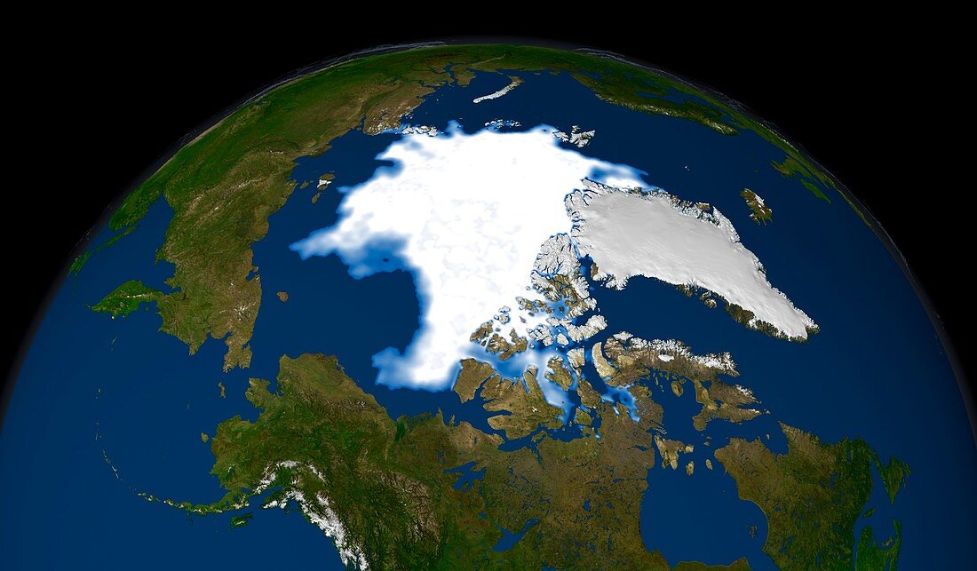 Arctic ice minimum extent,2009