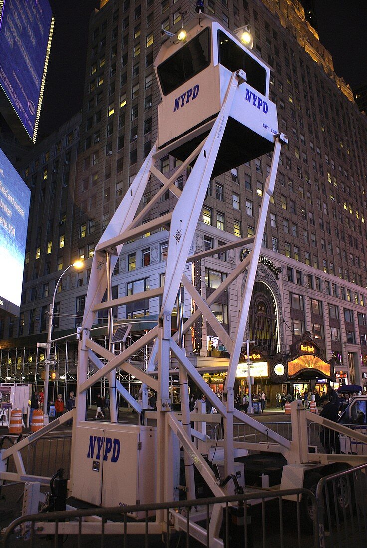 Police observation tower in New York